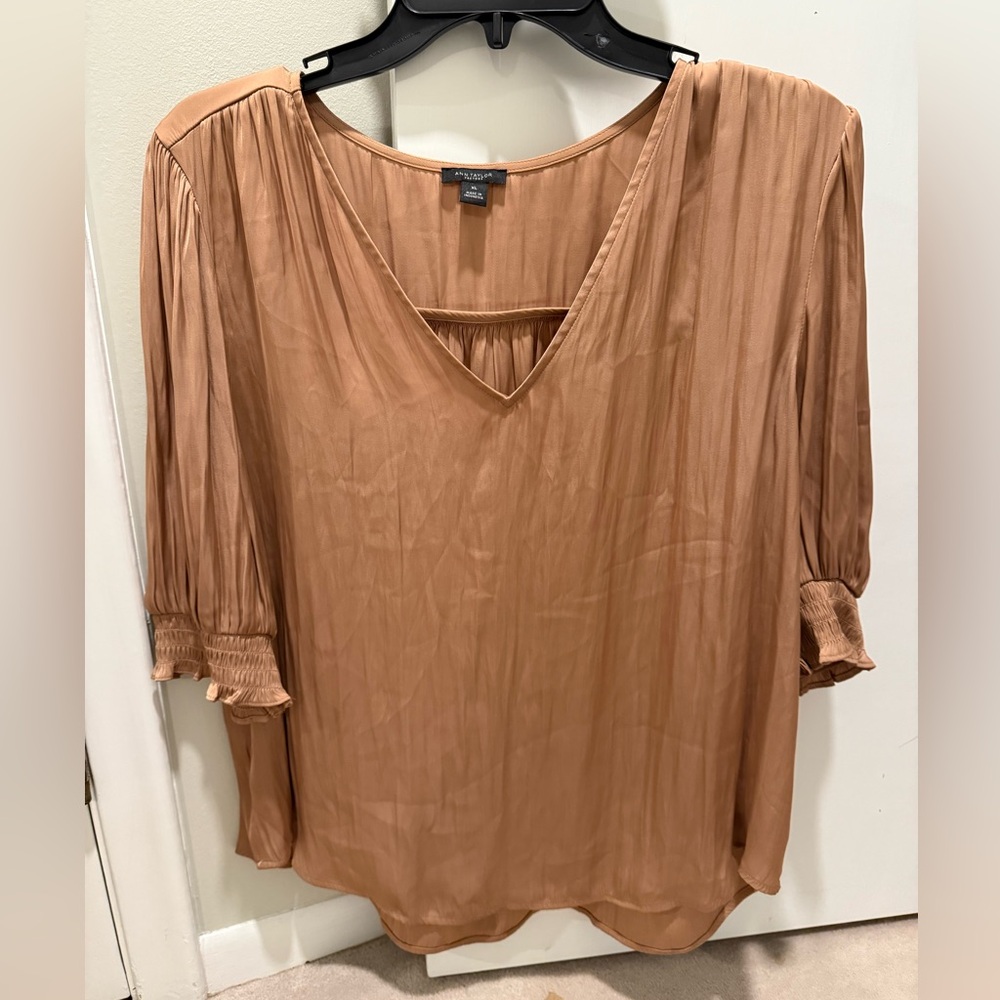 Ann Taylor Factory Women's Brown Blouse